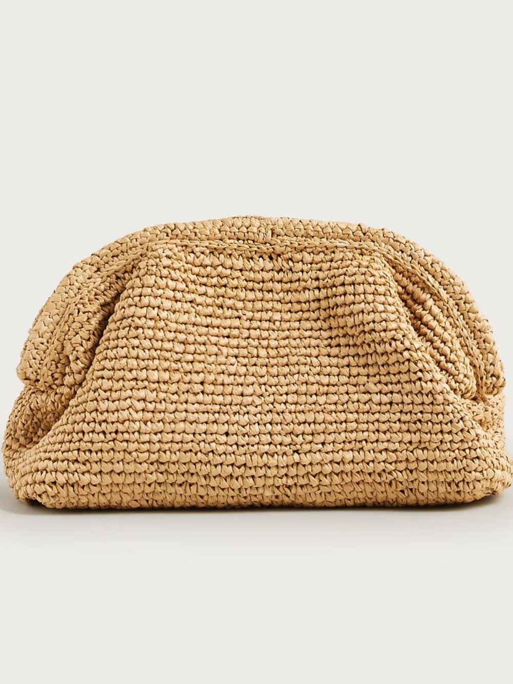 J.Crew Portofino Handknotted Raffia Clutch - NWT